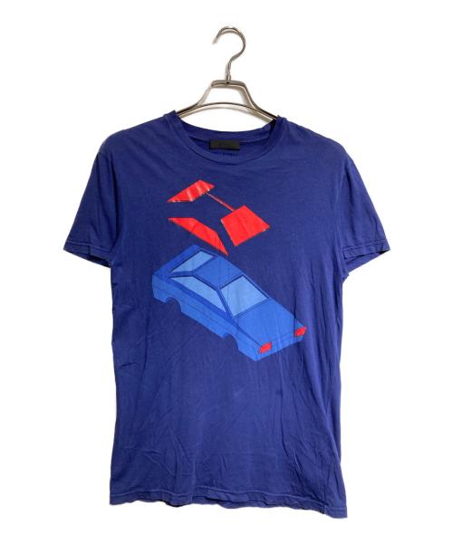 PRADA（プラダ）PRADA (プラダ) AMOREM KOOLHAAST Tシャツ/Tee ネイビー サイズ:Sの古着・服飾アイテム