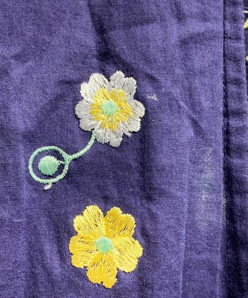 ne quittez pas（ヌキテパ）ne quittez pas (ヌキテパ) Cotton Herbarium Embroidery Gown/綿製ハーバリウム刺繍ガウン ネイビー サイズ:Freeの古着・服飾アイテム