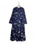 ne quittez pas（ヌキテパ）の古着「Cotton Herbarium Embroidery Gown/綿製ハーバリウム刺繍ガウン」｜ネイビー