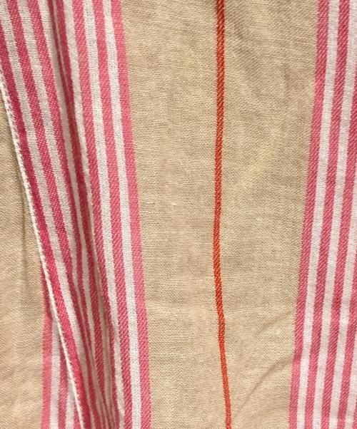 ne quittez pas（ヌキテパ）ne quittez pas (ヌキテパ) Cotton Stripe V Neck Dress/コットンストライプ Vネックドレス ピンク サイズ:Sの古着・服飾アイテム