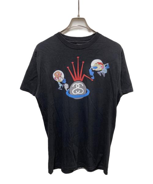 stussy（ステューシー）stussy (ステューシー) Ren&Stimpy Tee ブラック サイズ:Mの古着・服飾アイテム