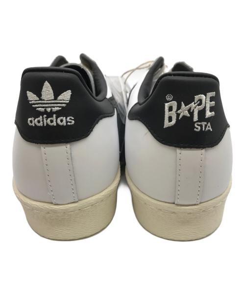 adidas（アディダス）adidas (アディダス) BAPE BY A BATHING APE (ベイプバイアベイシングエイプ) Superstar 80s ホワイト サイズ:27.5の古着・服飾アイテム
