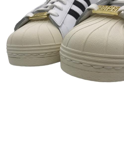 adidas（アディダス）adidas (アディダス) BAPE BY A BATHING APE (ベイプバイアベイシングエイプ) Superstar 80s ホワイト サイズ:27.5の古着・服飾アイテム