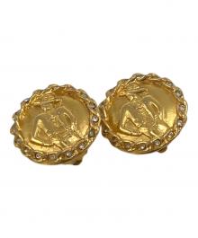 CHANEL（シャネル）の古着「ラインストーンマドモアゼルイヤリング」｜ゴールド