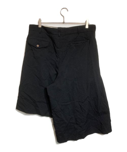 COMME des GARCONS HOMME PLUS（コムデギャルソンオムプリュス）COMME des GARCONS HOMME PLUS (コムデギャルソンオムプリュス) ポリエステル縮絨アシメサスペンダーショーツ ブラック サイズ:Ｌの古着・服飾アイテム