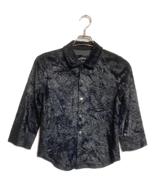tricot COMME des GARCONS（トリココムデギャルソン）tricot COMME des GARCONS (トリココムデギャルソン) ベルベットシャツ ブラック サイズ:Mの古着・服飾アイテム