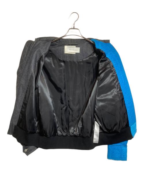 FenG CHen WANG（フェンチェンワン）FenG CHen WANG (フェンチェンワン) paneled jacket ブルー×ブラック サイズ:Ｍの古着・服飾アイテム