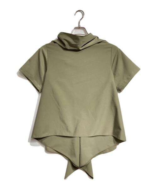 MM6 Maison Margiela（エムエムシックスメゾンマルジェラ）MM6 Maison Margiela (エムエムシックスメゾンマルジェラ) ドレープブラウス/Draped blouse カーキ サイズ:38の古着・服飾アイテム