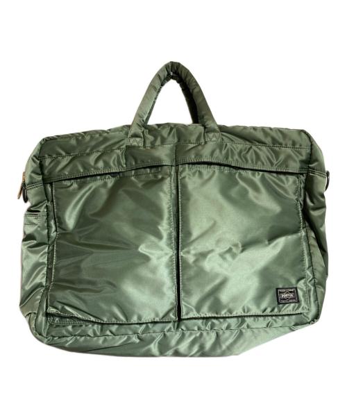 PORTER（ポーター）PORTER (ポーター) TANKER 2WAY OVERNIGHT BRIEFCASE グリーンの古着・服飾アイテム