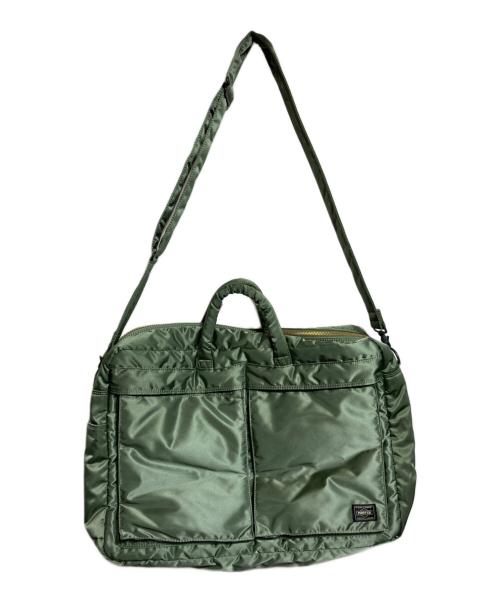 PORTER（ポーター）PORTER (ポーター) TANKER 2WAY OVERNIGHT BRIEFCASE グリーンの古着・服飾アイテム