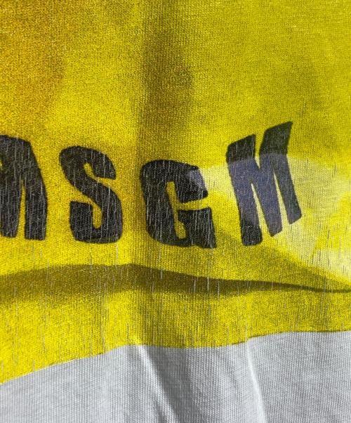 MSGM（エムエスジーエム）MSGM (エムエスジーエム) CAT LOGO BAG Tシャツ/キャットロゴTシャツ ホワイト サイズ:Sの古着・服飾アイテム