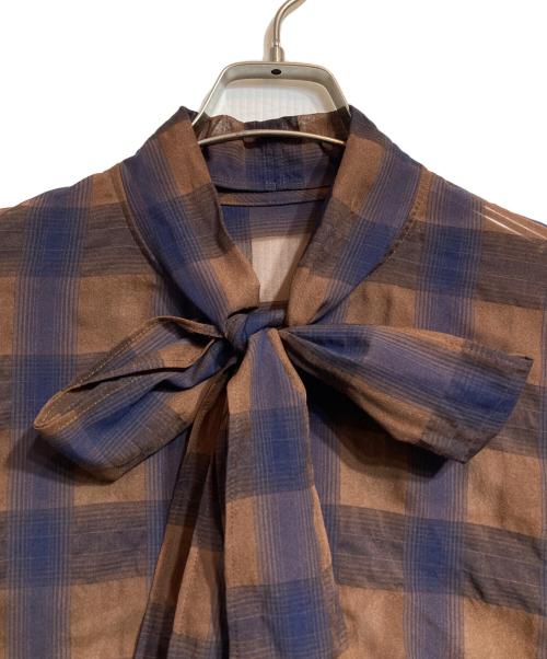 Spick and Span（スピック＆スパン）Spick and Span (スピックアンドスパン) オンブレボウタイブラウス ブラウン サイズ:なしの古着・服飾アイテム