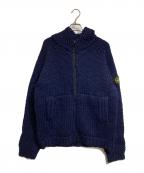 STONE ISLANDストーンアイランド）の古着「Handmade Feel Hooded Knit Cardigan」｜ネイビー