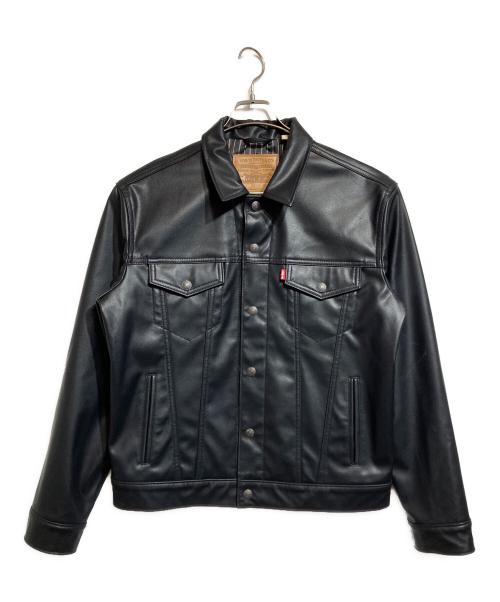 LEVI'S（リーバイス）LEVI'S (リーバイス) JAPAN LIMITED LEATHER TRUCKER JACKET ブラック サイズ:Ｍの古着・服飾アイテム