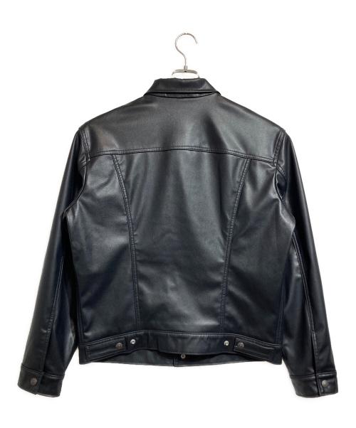 LEVI'S（リーバイス）LEVI'S (リーバイス) JAPAN LIMITED LEATHER TRUCKER JACKET ブラック サイズ:Ｍの古着・服飾アイテム