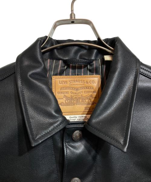 LEVI'S（リーバイス）LEVI'S (リーバイス) JAPAN LIMITED LEATHER TRUCKER JACKET ブラック サイズ:Ｍの古着・服飾アイテム