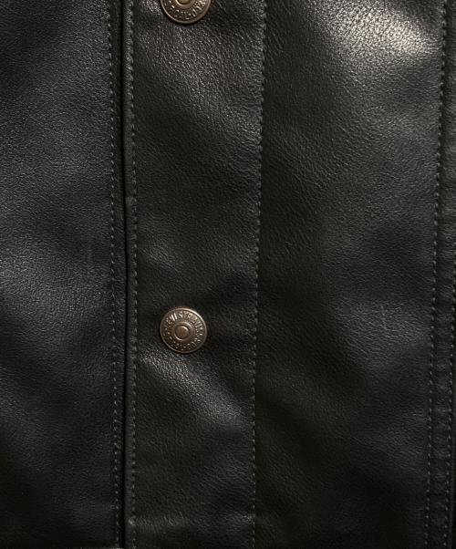 LEVI'S（リーバイス）LEVI'S (リーバイス) JAPAN LIMITED LEATHER TRUCKER JACKET ブラック サイズ:Ｍの古着・服飾アイテム