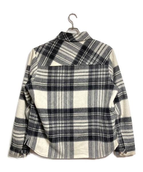 WE11DONE（ウェルダン）WE11DONE (ウェルダン) Grey Wool Plaid Anorak Jacket/グレーウールプラッドアノラックジャケット ホワイト×ブラック サイズ:Mの古着・服飾アイテム