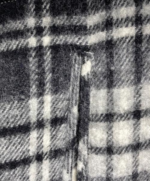 WE11DONE（ウェルダン）WE11DONE (ウェルダン) Grey Wool Plaid Anorak Jacket/グレーウールプラッドアノラックジャケット ホワイト×ブラック サイズ:Mの古着・服飾アイテム