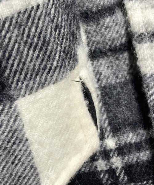 WE11DONE（ウェルダン）WE11DONE (ウェルダン) Grey Wool Plaid Anorak Jacket/グレーウールプラッドアノラックジャケット ホワイト×ブラック サイズ:Mの古着・服飾アイテム