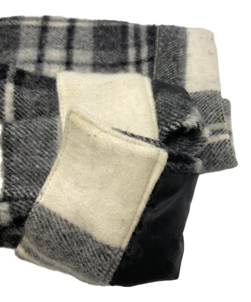 WE11DONE（ウェルダン）WE11DONE (ウェルダン) Grey Wool Plaid Anorak Jacket/グレーウールプラッドアノラックジャケット ホワイト×ブラック サイズ:Mの古着・服飾アイテム