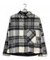 WE11DONE（ウェルダン）の古着「Grey Wool Plaid Anorak Jacket/グレーウールプラッドアノラックジャケット」｜ホワイト×ブラック