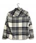 WE11DONE (ウェルダン) Grey Wool Plaid Anorak Jacket/グレーウールプラッドアノラックジャケット ホワイト×ブラック サイズ:M：16000円