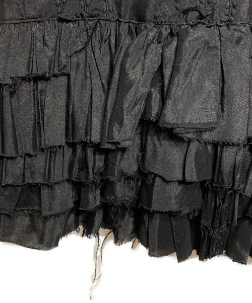 crinkle crinkle crinkle（クリンクル クリンクル クリンクル）crinkle crinkle crinkle (クリンクル クリンクル クリンクル) frill rayon shantung vest/フリルレーヨンシャンタンベスト ブラック サイズ:Fの古着・服飾アイテム