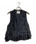 crinkle crinkle crinkle（クリンクル クリンクル クリンクル）の古着「frill rayon shantung vest/フリルレーヨンシャンタンベスト」｜ブラック