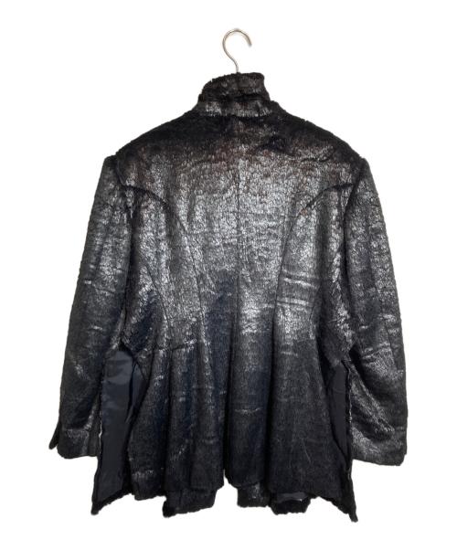 COMME des GARCONS（コムデギャルソン）COMME des GARCONS (コムデギャルソン) サイドカットフェイクファーテーラードジャケット ブラック サイズ:Sの古着・服飾アイテム