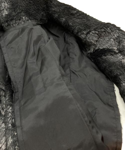 COMME des GARCONS（コムデギャルソン）COMME des GARCONS (コムデギャルソン) サイドカットフェイクファーテーラードジャケット ブラック サイズ:Sの古着・服飾アイテム