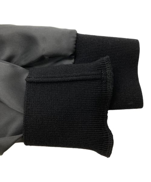 noir kei ninomiya（ノワール ケイ ニノミヤ）noir kei ninomiya (ノワール ケイ ニノミヤ) サテン切替エルボーパッチニット ブラック サイズ:3の古着・服飾アイテム