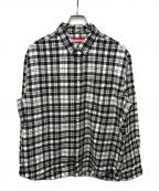 SUPREMEシュプリーム）の古着「plaid flannel shirt」｜ブラック