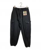 GUCCIグッチ）の古着「Flags Patch Cotton Cargo Trousers」｜ブラック