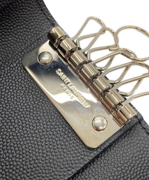 Saint Laurent Paris（サンローランパリ）Saint Laurent Paris (サンローランパリ) キャビアスキンキーケース ブラックの古着・服飾アイテム
