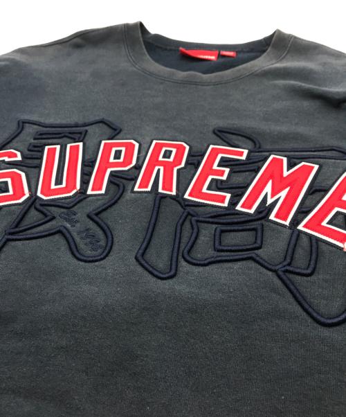 SUPREME（シュプリーム）Supreme (シュプリーム) kanji logo crewneck ネイビー サイズ:XLの古着・服飾アイテム