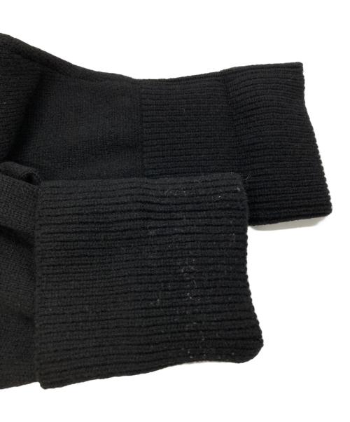 YOKE（ヨーク）YOKE (ヨーク) PAINTED ELBOW PATCH CARDIGAN ブラック サイズ:3の古着・服飾アイテム