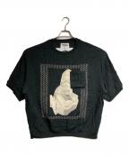 C.Eシーイー）の古着「GAUZE SHORT SLEEVE CREW NECK/ガーゼショートスリーブクルーネック」｜ブラック