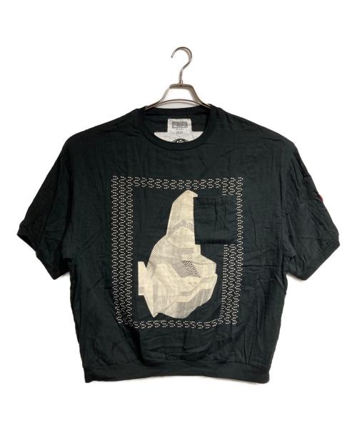 C.E（シーイー）C.E (シーイー) GAUZE SHORT SLEEVE CREW NECK/ガーゼショートスリーブクルーネック ブラック サイズ:Lの古着・服飾アイテム