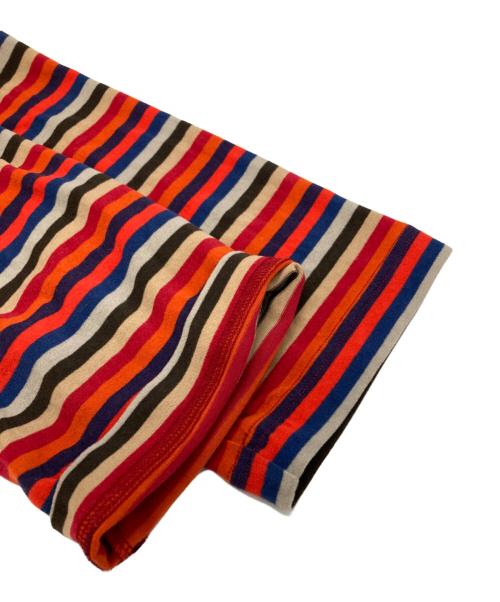 COMME des GARCONS HOMME PLUS（コムデギャルソンオムプリュス）COMME des GARCONS HOMME PLUS (コムデギャルソンオムプリュス) レイヤードボーダーロングカットソー レッド サイズ:Ｌの古着・服飾アイテム