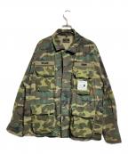 WTAPS×A BATHING APEダブルタップス×ア ベイシング エイプ）の古着「JUNGLE LS SHIRT」｜カーキ