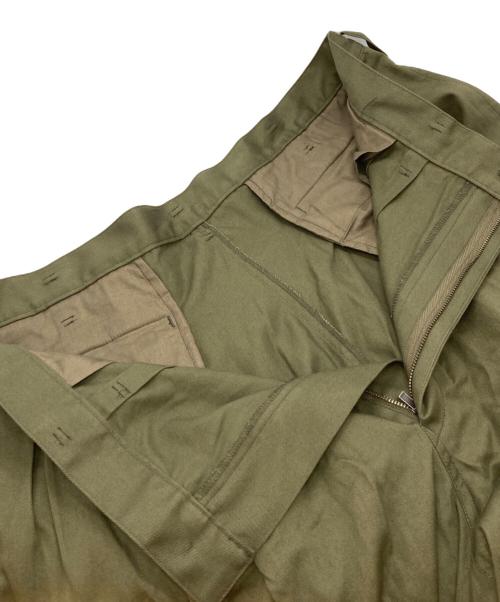 Y's for men（ワイズフォーメン）Y's for men (ワイズフォーメン) 12 Tuck Work Pants オリーブ サイズ:3の古着・服飾アイテム