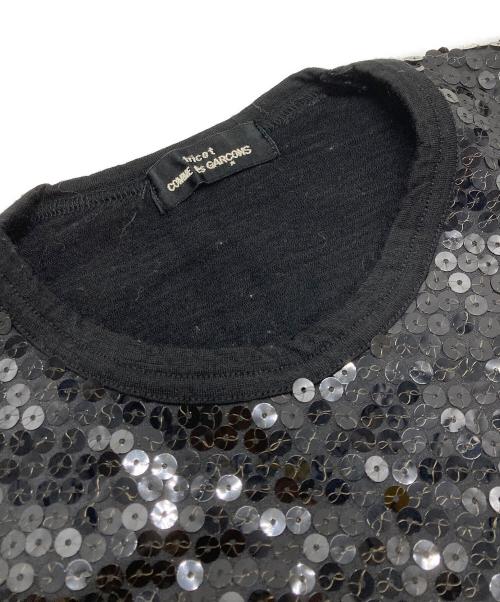tricot COMME des GARCONS（トリココムデギャルソン）tricot COMME des GARCONS (トリココムデギャルソン) スパンコールウールカットソー ブラック サイズ:Freeの古着・服飾アイテム