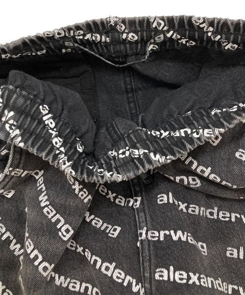 ALEXANDER WANG（アレキサンダー・ワン）ALEXANDER WANG (アレキサンダー・ワン) ロゴジョガーデニム ブラック サイズ:XXSの古着・服飾アイテム