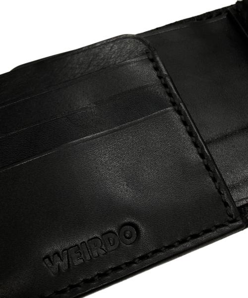 WEIRDO（ウィアード）WEIRDO (ウィアード) レザーハーフウォレット ブラックの古着・服飾アイテム