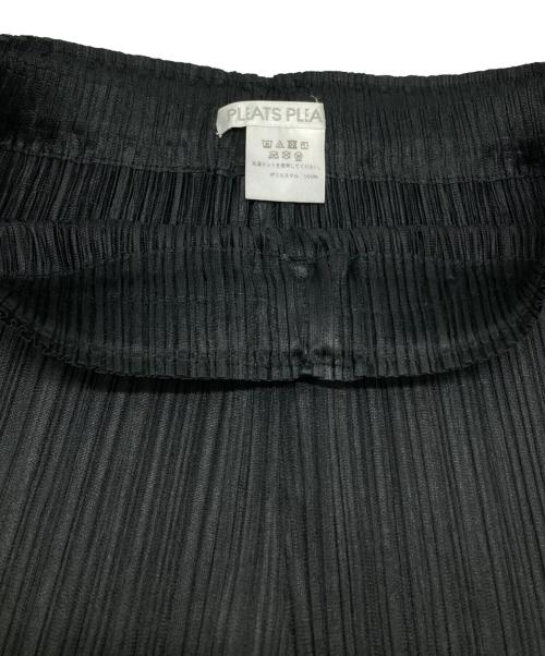PLEATS PLEASE（プリーツプリーズ）PLEATS PLEASE (プリーツプリーズ) プリーツワイドスリットパンツ ブラック サイズ:3の古着・服飾アイテム