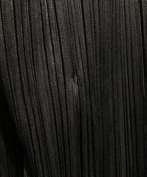 PLEATS PLEASE（プリーツプリーズ）PLEATS PLEASE (プリーツプリーズ) プリーツワイドスリットパンツ ブラック サイズ:3の古着・服飾アイテム