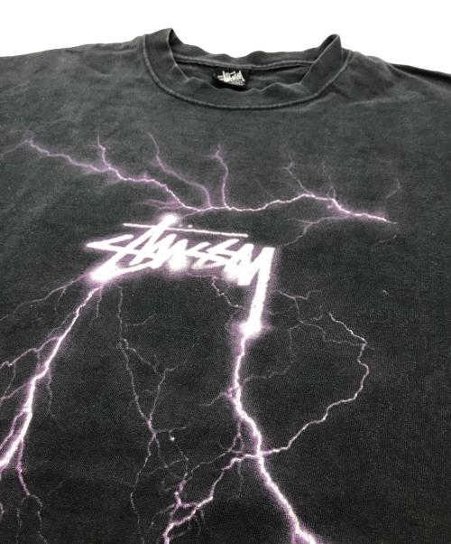 stussy（ステューシー）stussy (ステューシー) サンダーボルトグラフィックTシャツ ブラック サイズ:Mの古着・服飾アイテム