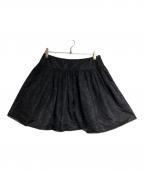 Christian Diorクリスチャン ディオール）の古着「レースフレアスカート/Lace flared skirt」｜ブラック