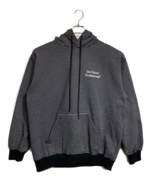 ENNOY（エンノイ）ENNOY (エンノイ) Border Hoodie Sweat ブラック×ホワイト サイズ:Ｍの古着・服飾アイテム